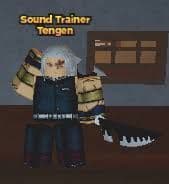 Roblox character dressed as Tengen Uzui, the Sound Hashira, from Demon Slayer.